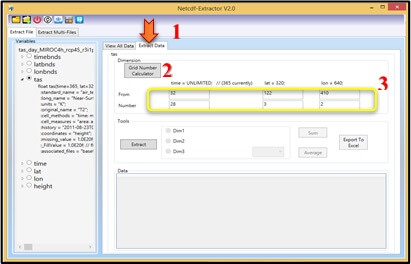 The Extract Data tab with other options.